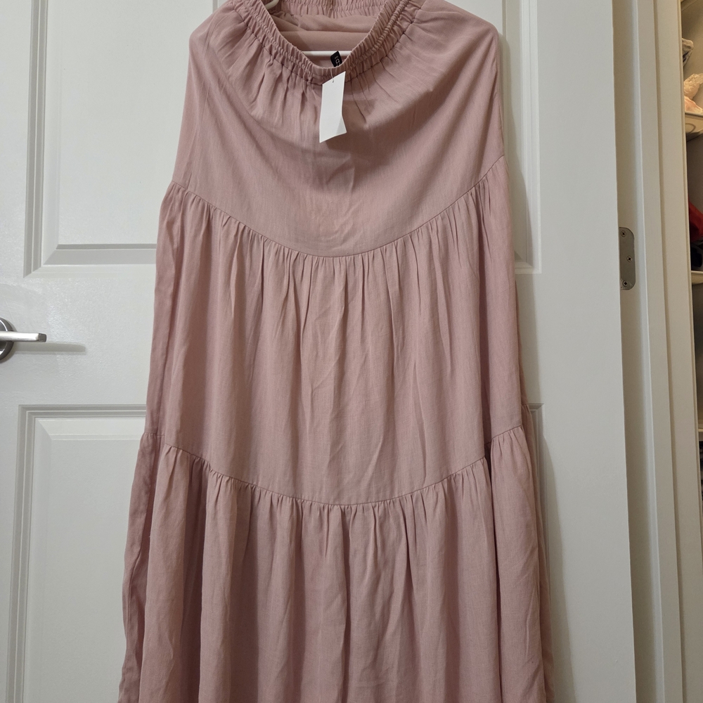 H&M Blush Pink Gathered Dress